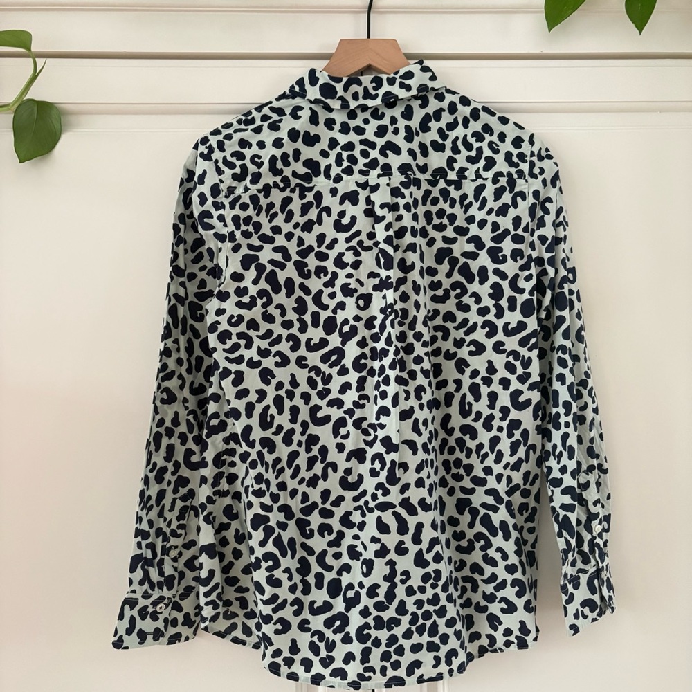 Talbots Medium Button Down Shirt Leopard Print Lo… - image 4